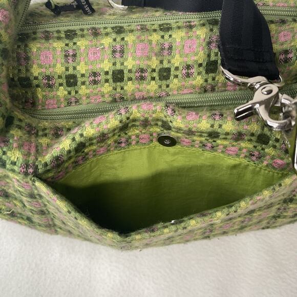 Petunia Pickle Bottom Diaper Bag Green Pink Touring Hobo Tote With Changing Pad! - Picture 5 of 10